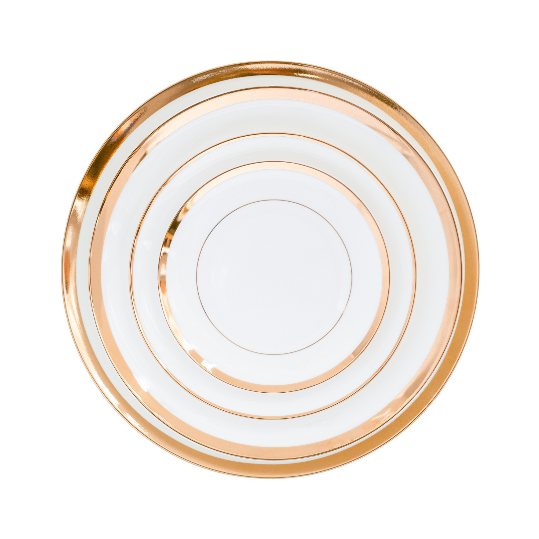 Gold Rim Porcelain Dinnerware Set