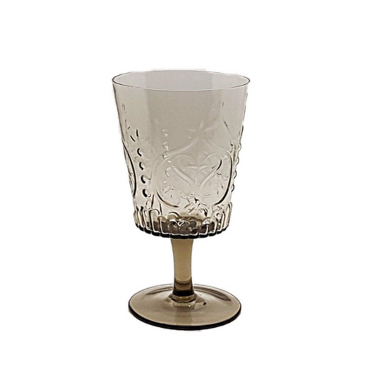 Smoke Vintage Swirls Goblet