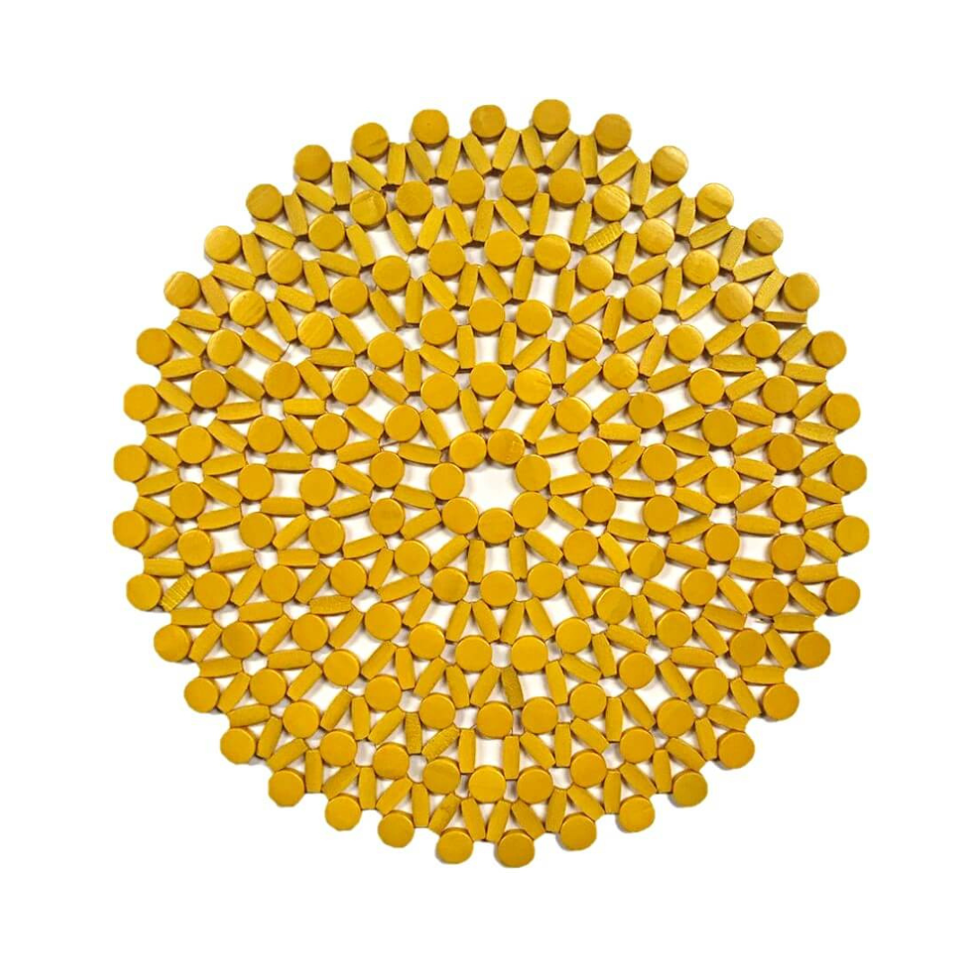 Yellow Beaded Charger