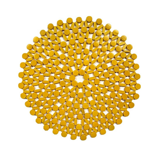 Yellow Beaded Charger