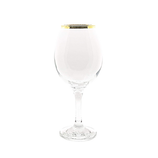 Gold Rimmed Wine Glass