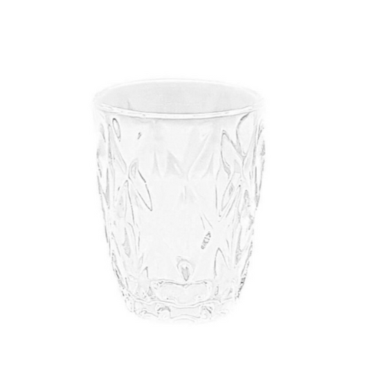 Clear Rhombic Cut Water Glass