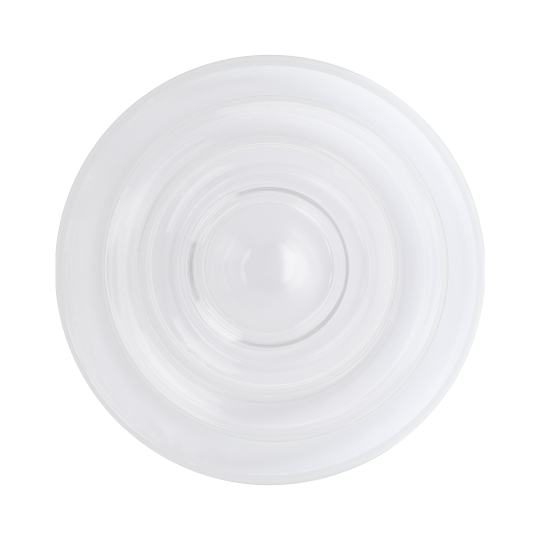 White Rim-Clear Glass Dinnerware Set