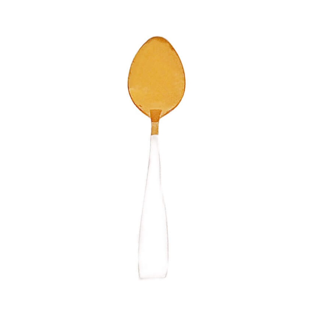 White & Gold Dinner Spoon