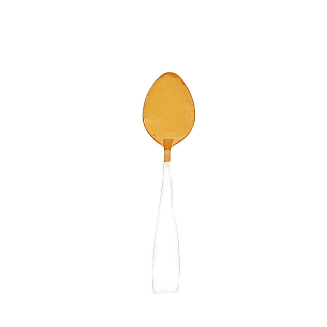 White & Gold Teaspoon