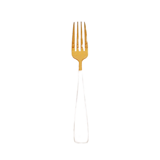 White & Gold Dinner Fork