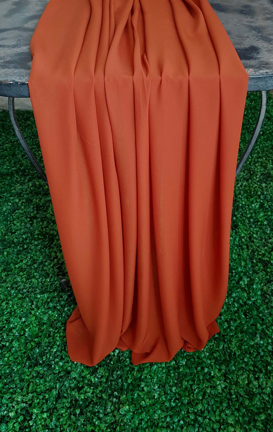 Burnt Orange Chiffon Runner