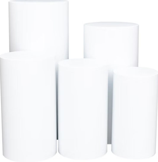 5-Piece White Plinth Set